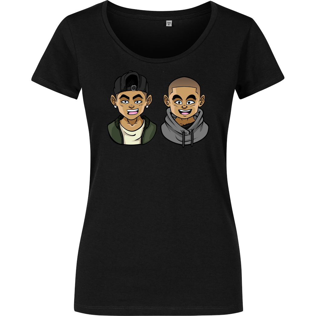 Kelvin und Marvin Kelvin und Marvin - Character T-Shirt Damenshirt schwarz
