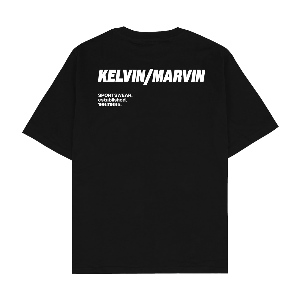 Kelvin und Marvin Kelvin und Marvin - Fäuste Back T-Shirt T-Shirt Oversize T-Shirt - Schwarz