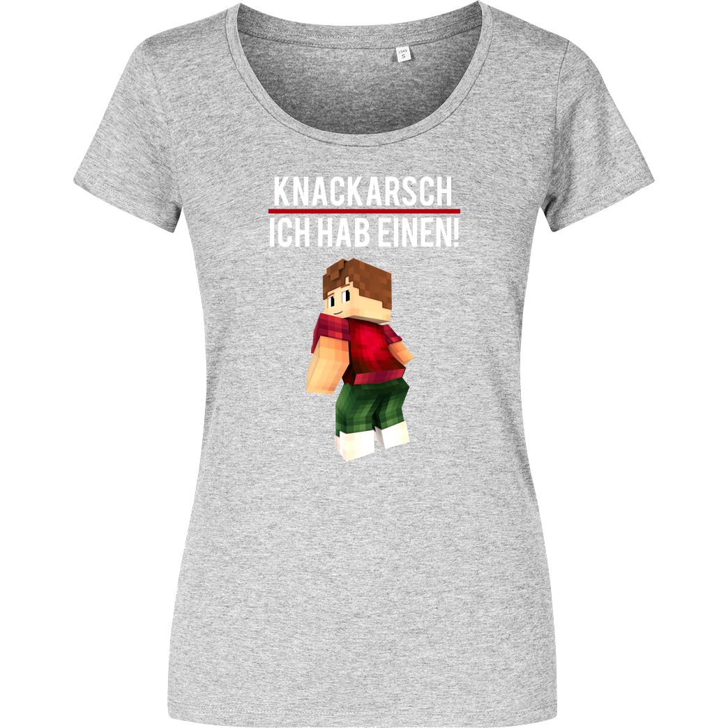 KillaPvP KillaPvP - Knackarsch T-Shirt Damenshirt heather grey