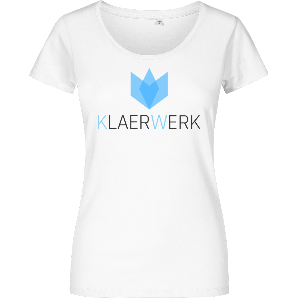 KLAERWERK Community Klaerwerk Community - Logo T-Shirt Damenshirt weiss