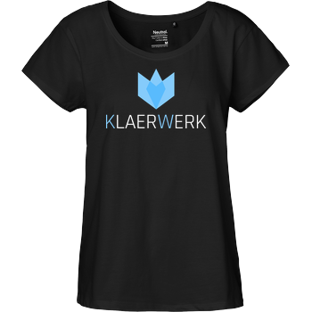 Klaerwerk Community - Logo Fairtrade Loose Fit Girlie - schwarz