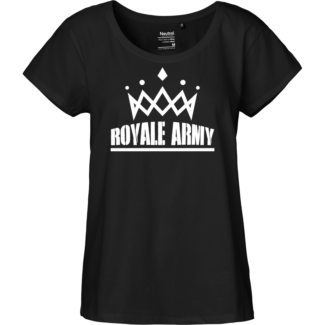 Krench Royale Krench - Royale Army T-Shirt Fairtrade Loose Fit Girlie - schwarz