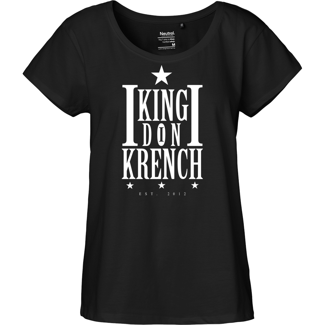 Krench Royale Krencho - Don Krench T-Shirt Fairtrade Loose Fit Girlie - schwarz