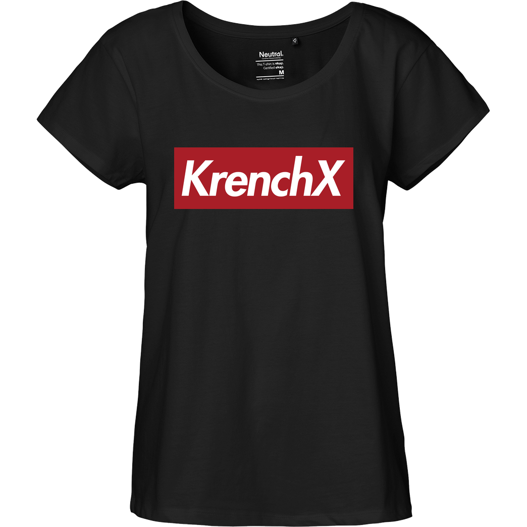 Krench Royale Krencho - KrenchX new T-Shirt Fairtrade Loose Fit Girlie - schwarz