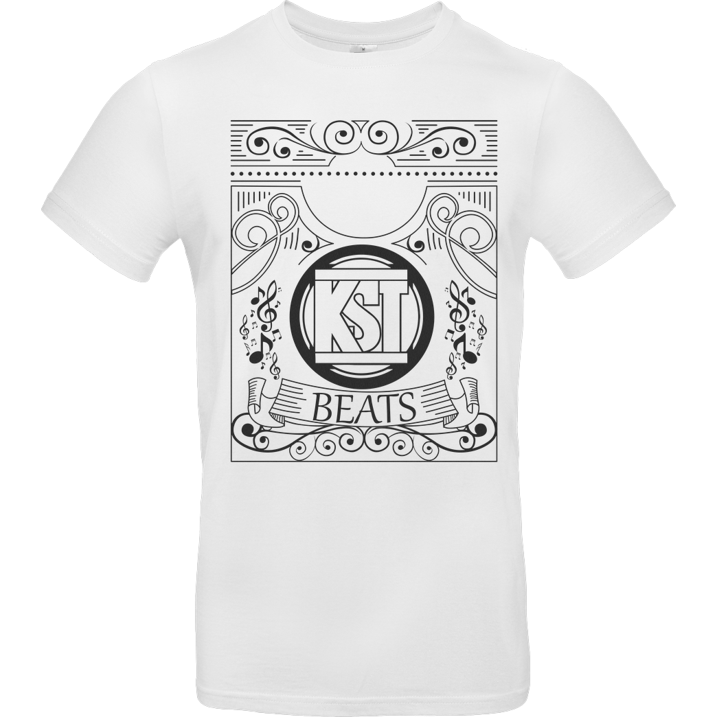 KsTBeats KsTBeats - Oldschool T-Shirt B&C EXACT 190 - Weiß