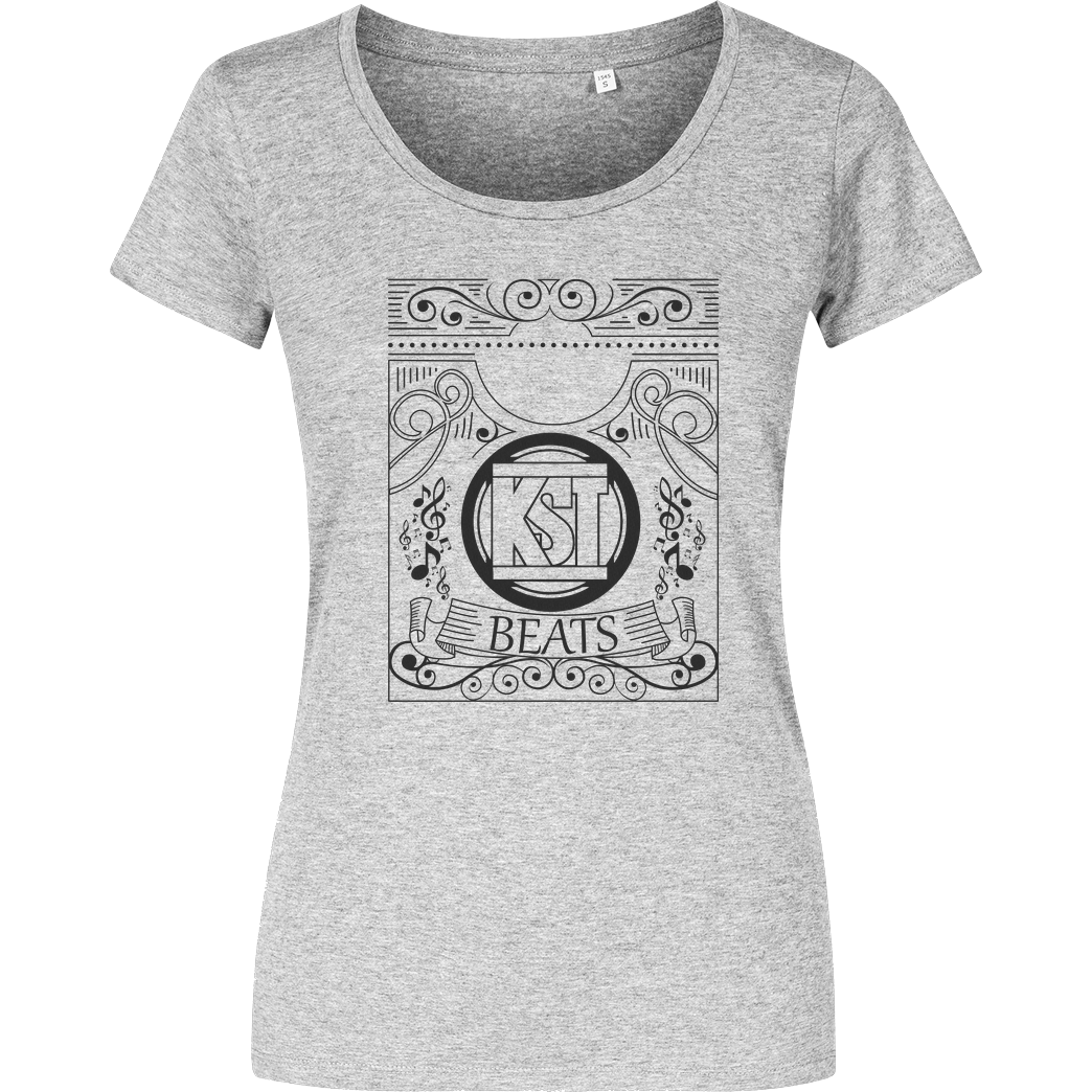 KsTBeats KsTBeats - Oldschool T-Shirt Damenshirt heather grey