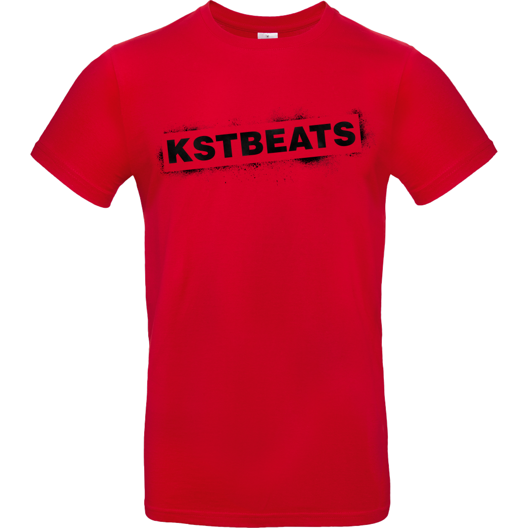 KsTBeats KsTBeats - Splatter T-Shirt B&C EXACT 190 - Rot