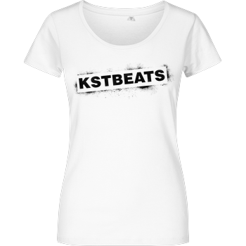 KsTBeats - Splatter Damenshirt weiss