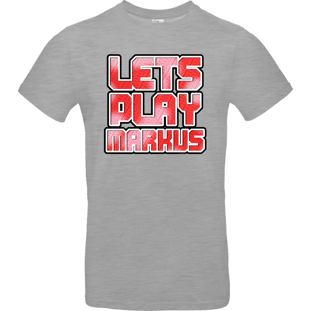 LETSPLAYmarkus LetsPlayMarkus - Logo T-Shirt B&C EXACT 190 - heather grey