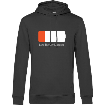 Low Battery Lifestyle B&C HOODED INSPIRE - schwarz