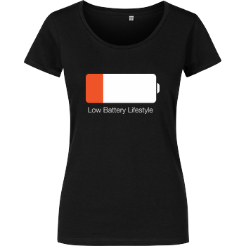 Low Battery Lifestyle Damenshirt schwarz