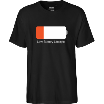 Low Battery Lifestyle Fairtrade T-Shirt - schwarz