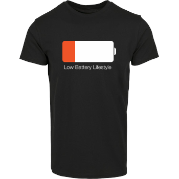 Low Battery Lifestyle Hausmarke T-Shirt  - Schwarz