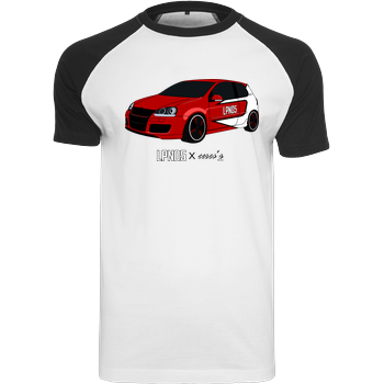 LPN05 - Roter Baron Raglan-Shirt weiß