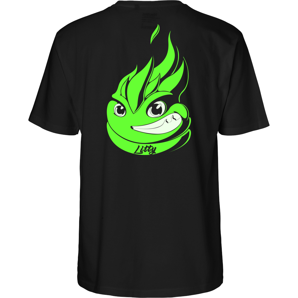 Lucas Lit LucasLit - Neon Glow Litty T-Shirt Fairtrade T-Shirt - schwarz