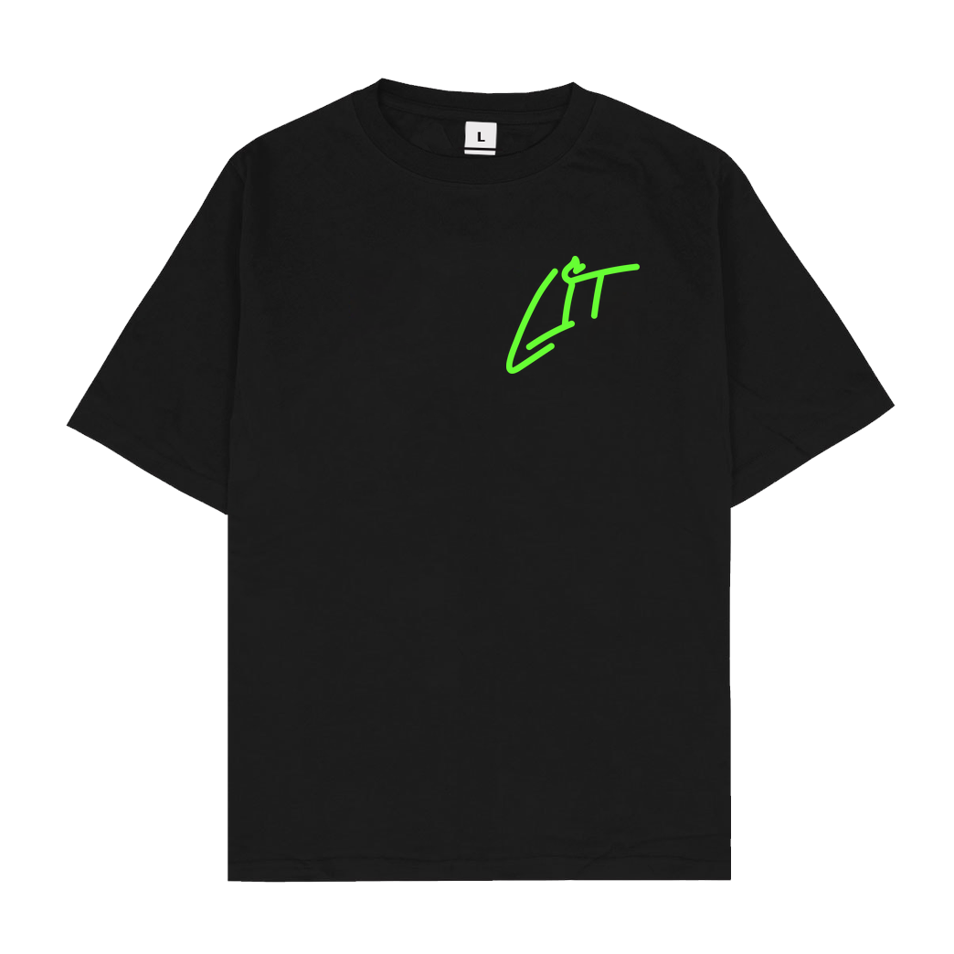 Lucas Lit LucasLit - Neon Glow Litty T-Shirt Oversize T-Shirt - Schwarz