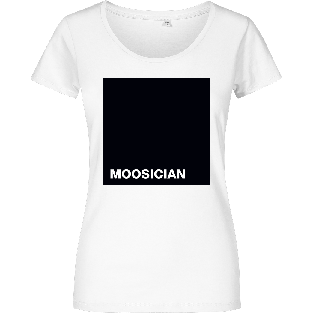 m00sician M00sician - Block T-Shirt Damenshirt weiss