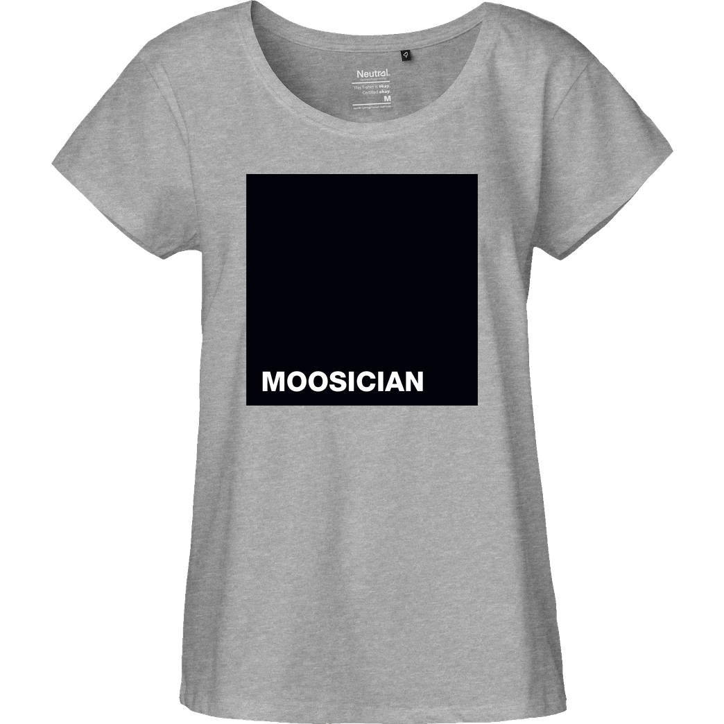 m00sician M00sician - Block T-Shirt Fairtrade Loose Fit Girlie - heather grey