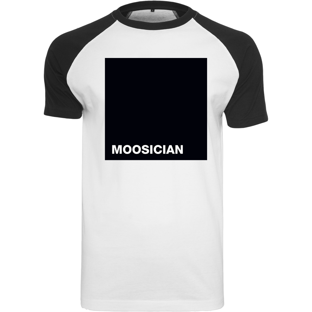 m00sician M00sician - Block T-Shirt Raglan-Shirt weiß