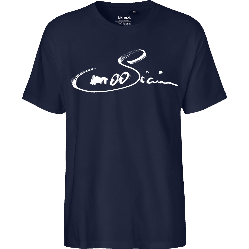 m00sician M00sician - Handwritten T-Shirt Fairtrade T-Shirt - navy