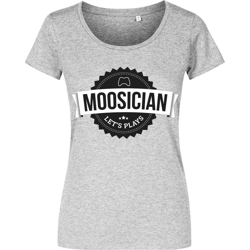 m00sician m00sician - m00sician T-Shirt Damenshirt heather grey