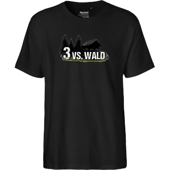 M4cm4nus - 3 vs. Wald Fairtrade T-Shirt - schwarz