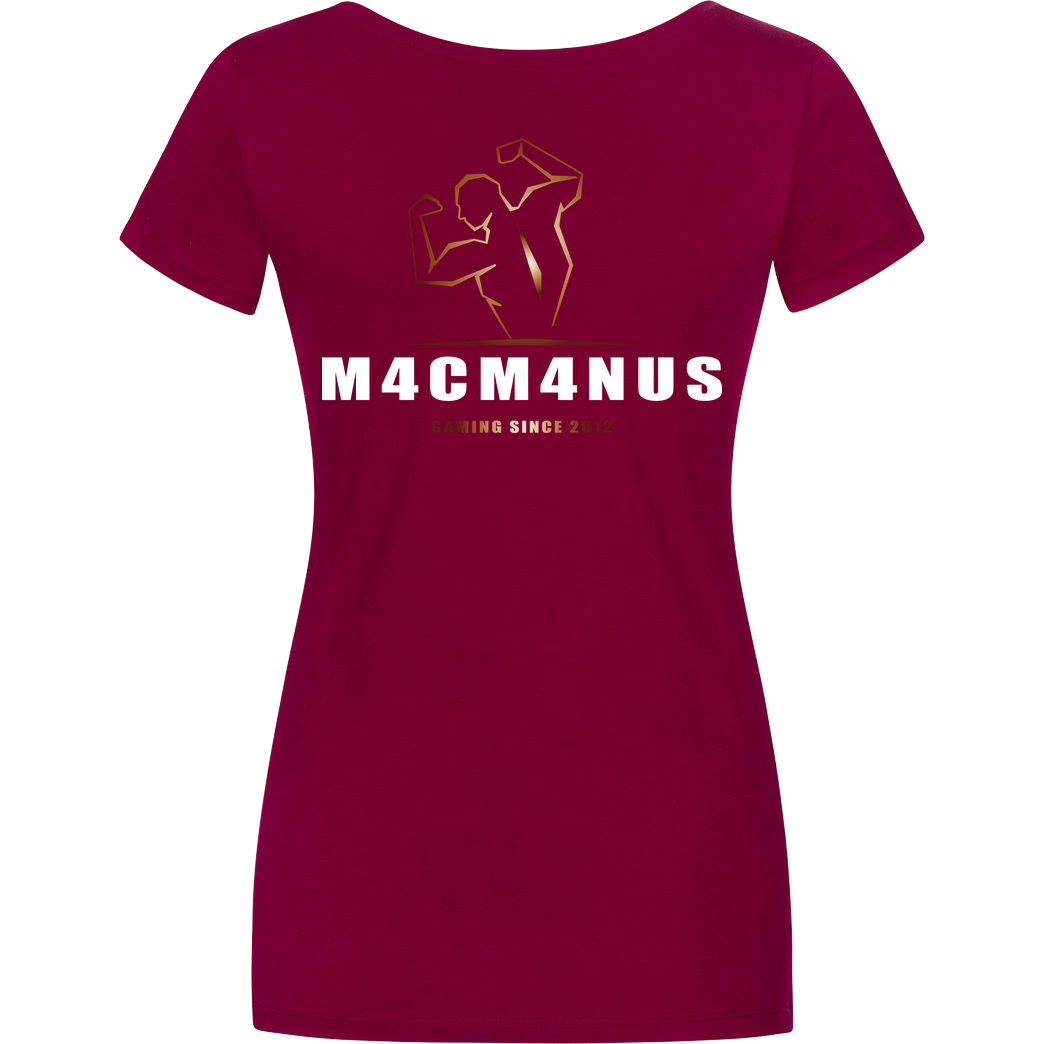 M4cM4nus M4cm4nus - Bizeps Deluxe T-Shirt Damenshirt berry
