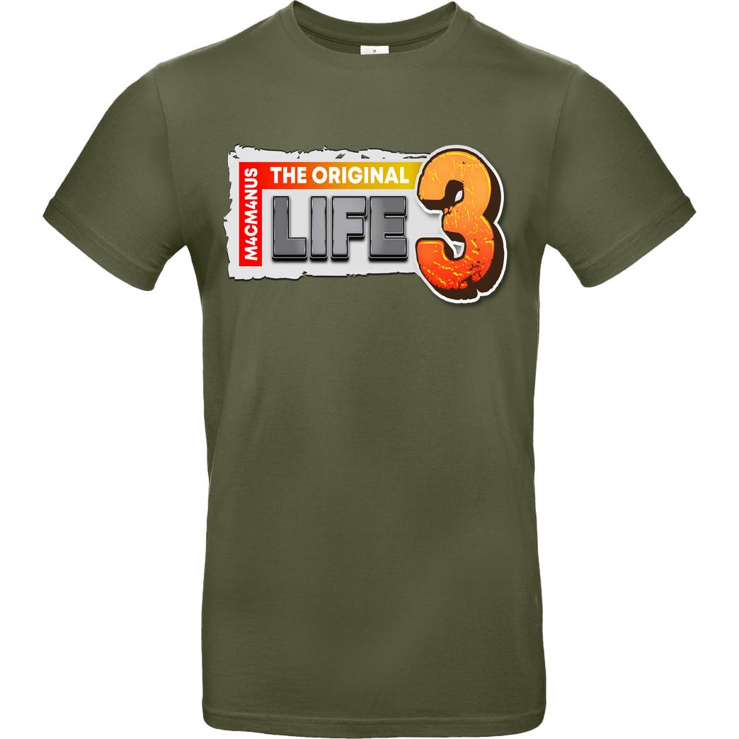 M4cM4nus M4cM4nus - Life 3 T-Shirt B&C EXACT 190 - Khaki