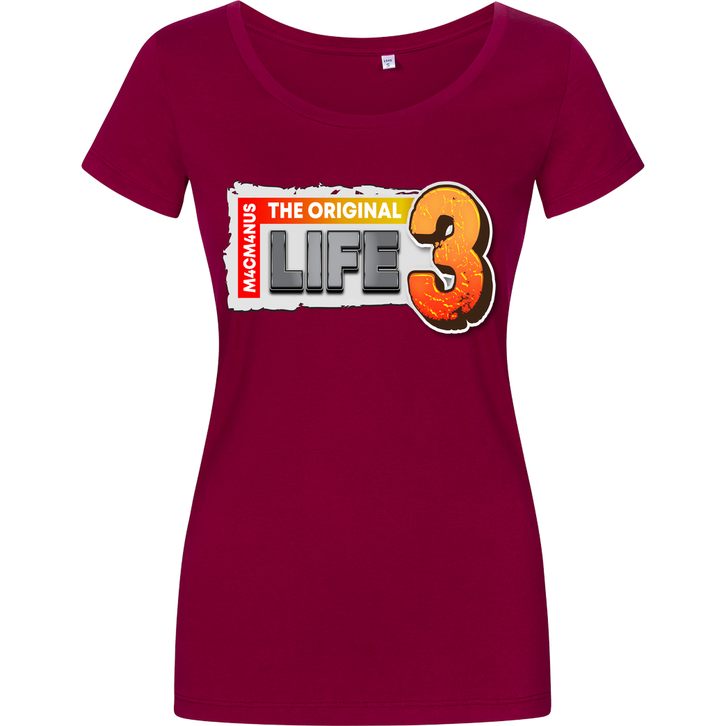 M4cM4nus M4cM4nus - Life 3 T-Shirt Damenshirt berry