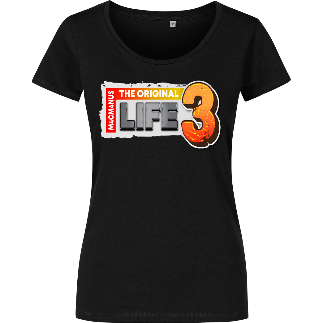 M4cM4nus M4cM4nus - Life 3 T-Shirt Damenshirt schwarz