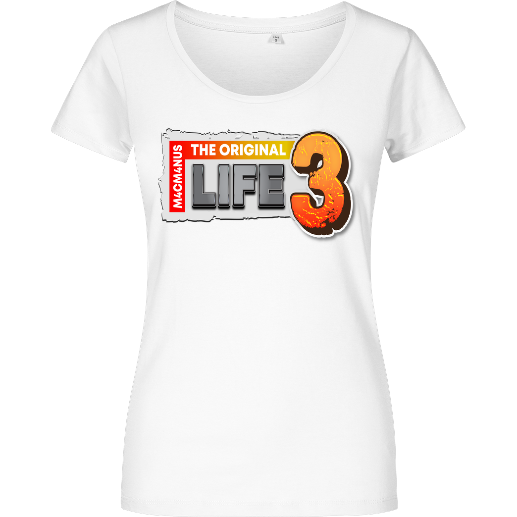 M4cM4nus M4cM4nus - Life 3 T-Shirt Damenshirt weiss