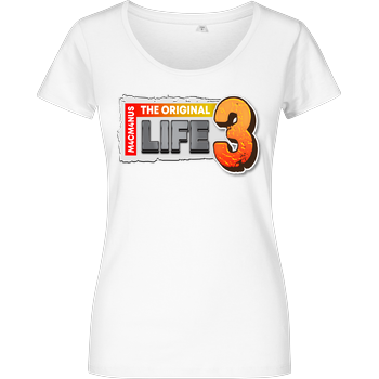 M4cM4nus - Life 3 Damenshirt weiss
