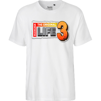 M4cM4nus - Life 3 Fairtrade T-Shirt - weiß