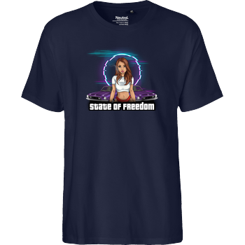 M4cm4nus - State of Freedom Fairtrade T-Shirt - navy