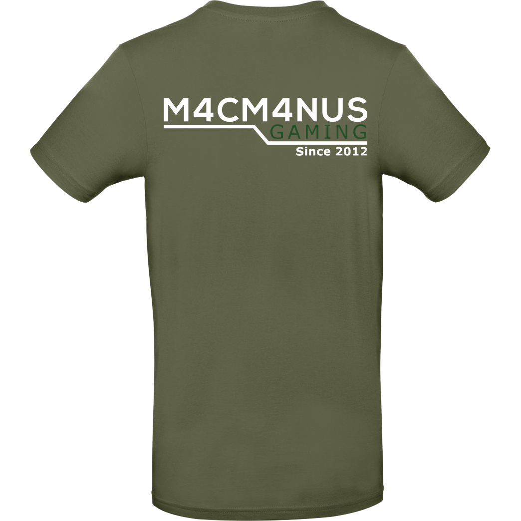 M4cM4nus M4cM4nus - Wappen und Schriftzug T-Shirt B&C EXACT 190 - Khaki