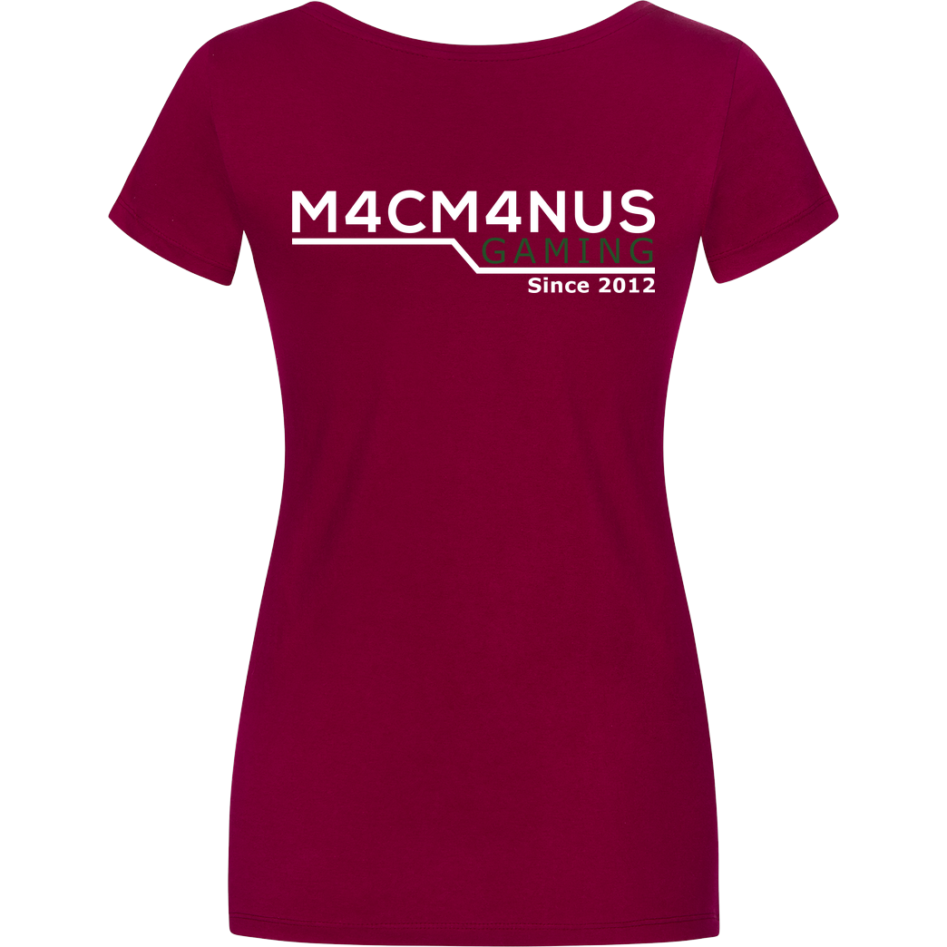 M4cM4nus M4cM4nus - Wappen und Schriftzug T-Shirt Damenshirt berry