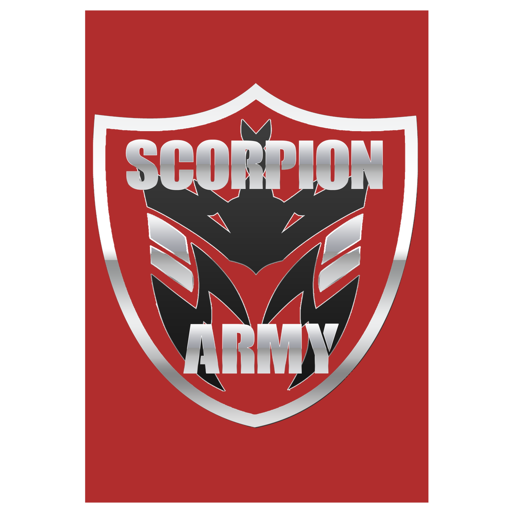 MarcelScorpion MarcelScorpion - Scorpion Army Druck Kunstdruck rot