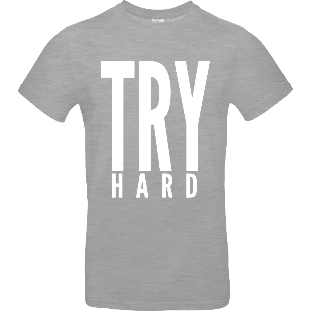 MarcelScorpion MarcelScorpion - Try Hard weiß T-Shirt B&C EXACT 190 - heather grey