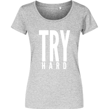 MarcelScorpion - Try Hard weiß Damenshirt heather grey