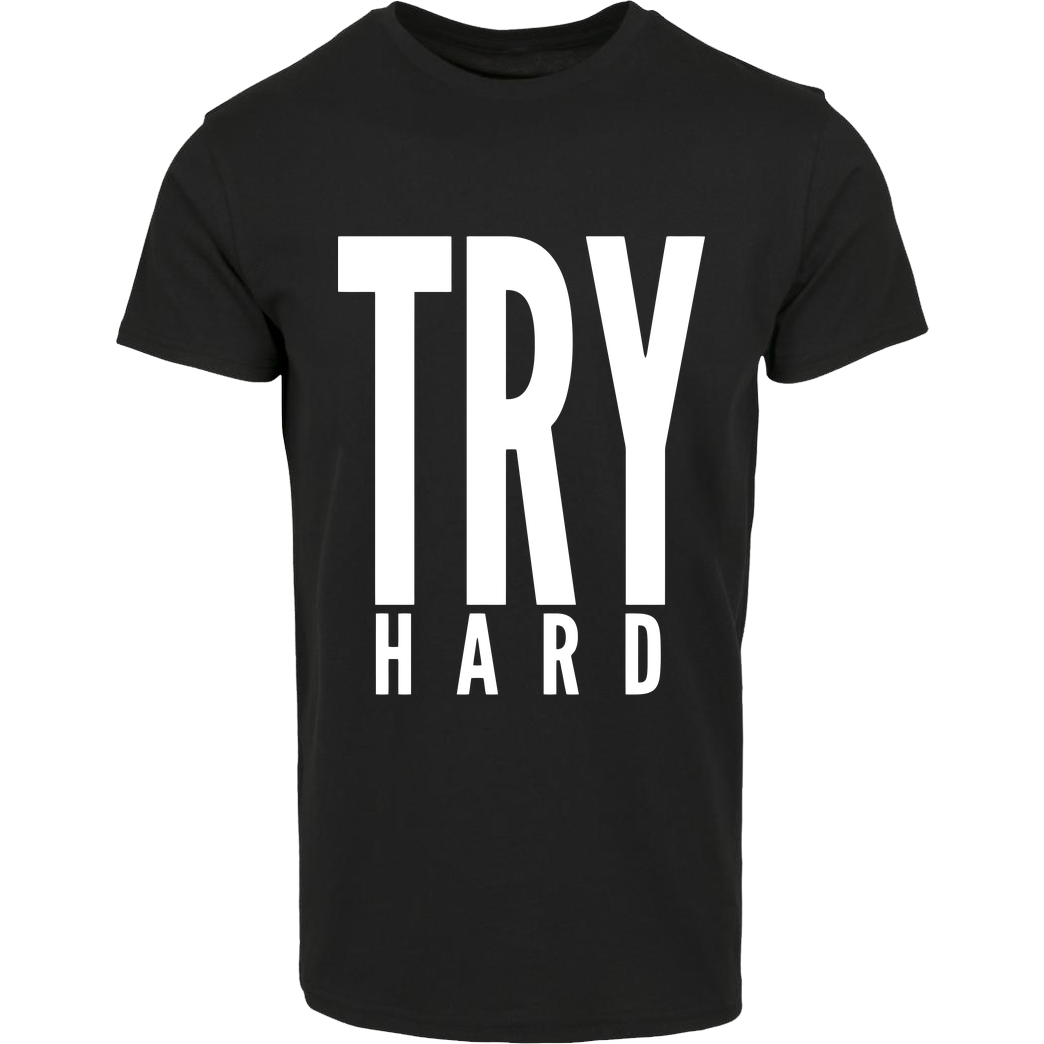 MarcelScorpion MarcelScorpion - Try Hard weiß T-Shirt Hausmarke T-Shirt  - Schwarz