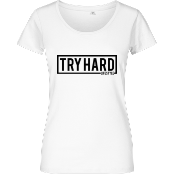 MarcelScorpion - Try Hard Lifestyle Damenshirt weiss
