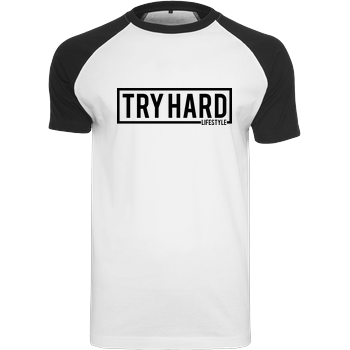 MarcelScorpion - Try Hard Lifestyle Raglan-Shirt weiß