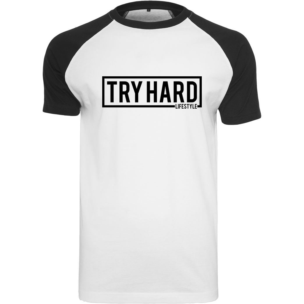 MarcelScorpion MarcelScorpion - Try Hard Lifestyle T-Shirt Raglan-Shirt weiß