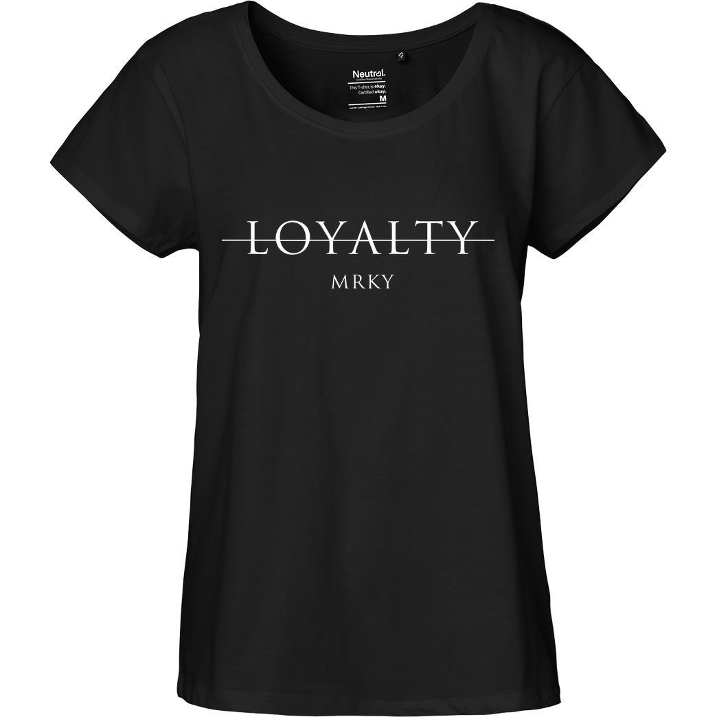 Markey Markey - Loyalty T-Shirt Fairtrade Loose Fit Girlie - schwarz