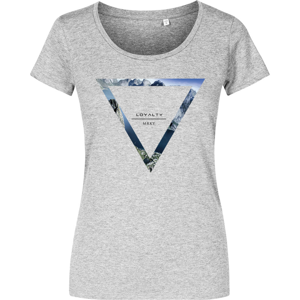 Markey Markey - Triangle T-Shirt Damenshirt heather grey