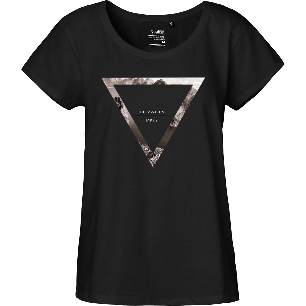 Markey Markey - Triangle T-Shirt Fairtrade Loose Fit Girlie - schwarz