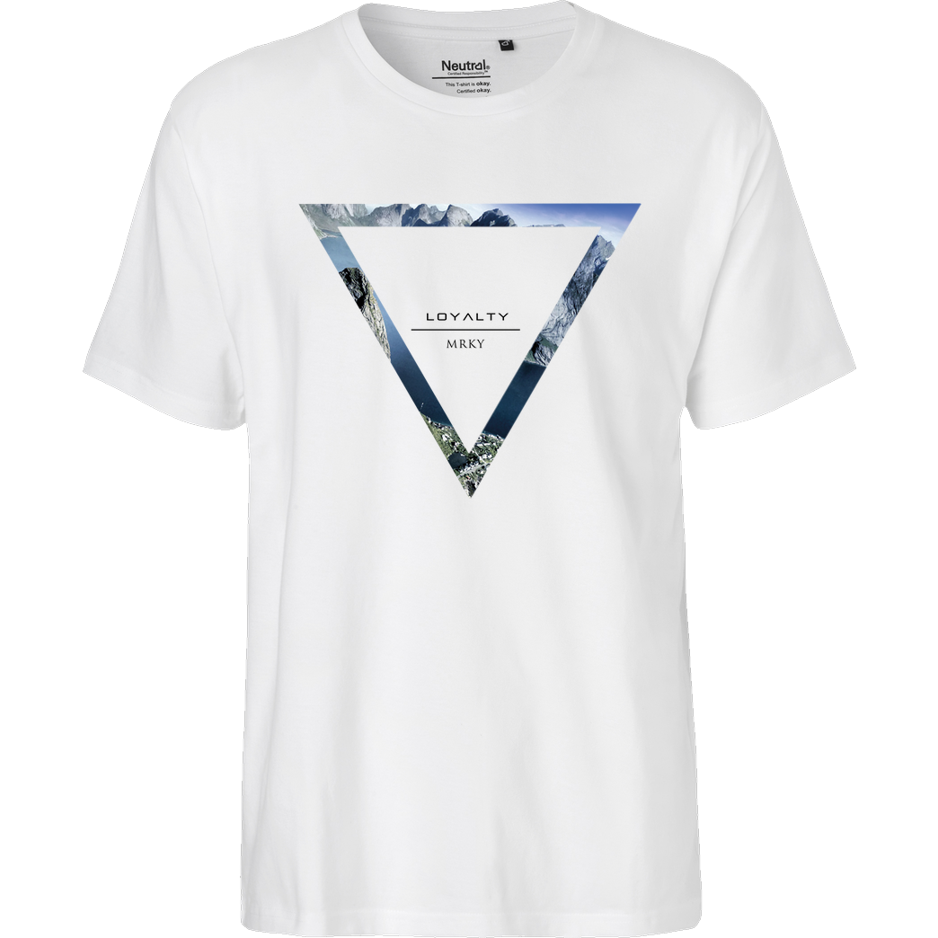 Markey Markey - Triangle T-Shirt Fairtrade T-Shirt - weiß