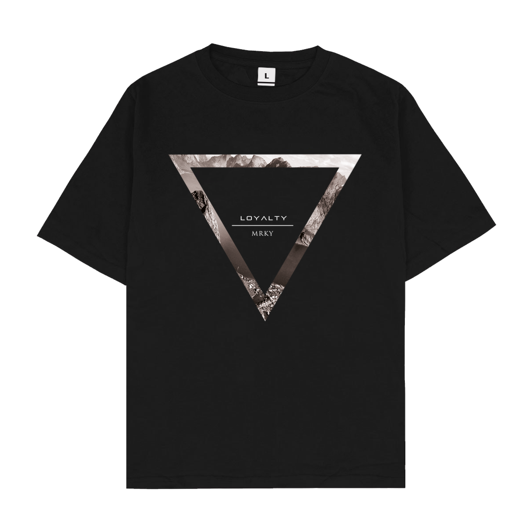 Markey Markey - Triangle T-Shirt Oversize T-Shirt - Schwarz