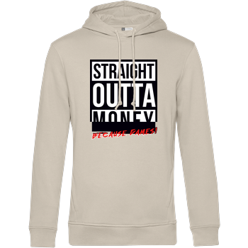 MasterTay - Straight outta money (because games) B&C HOODED INSPIRE - Cremeweiß