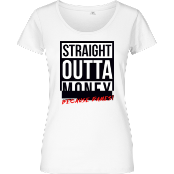 MasterTay - Straight outta money (because games) Damenshirt weiss
